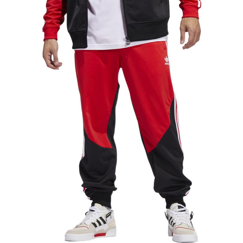 adidas SST Blocked Track Pants 'Red Black' HC2078