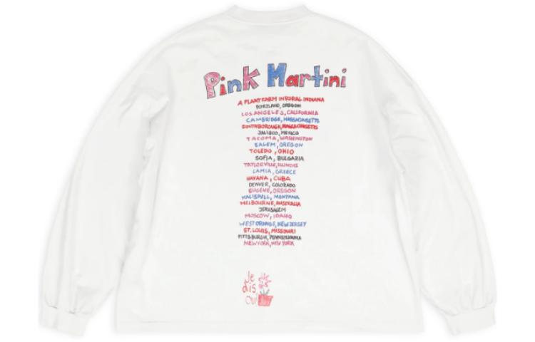 Balenciaga x Pink Martini Long Sleeve T-shirt Oversized 'Ecru' 699191TMVN99800