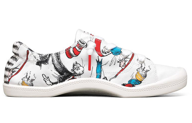 (WMNS) Dr. Seuss x Skechers Bob's Beach Bingo Low-Top Sneakers White/Red/Blue 113592-WMLT