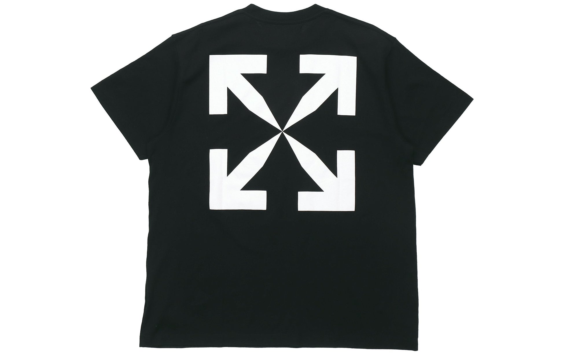 Off-White Chest Painting Printing Short Sleeve Black OMAA038F20FAB0151001