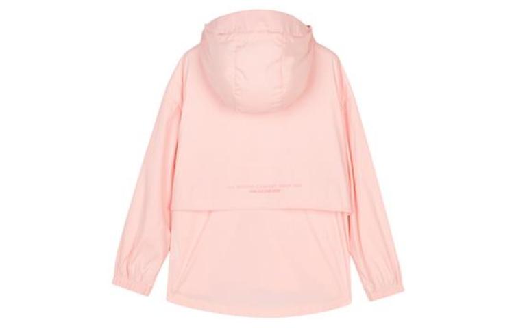 (GS) Skechers Logo Printed Hooded Zipper Jacket 'Pink' P223G005