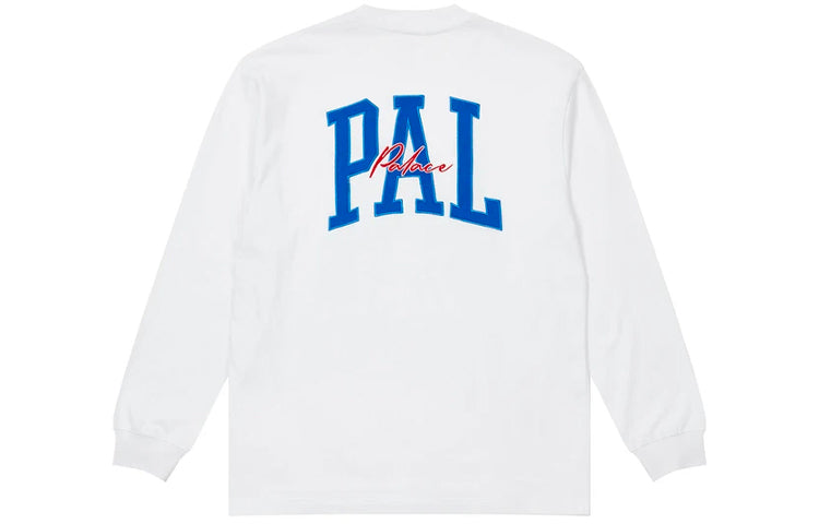PALACE ACE Longsleeve Alphabet Pattern Embroidered Round Neck Unisex White P20ES019