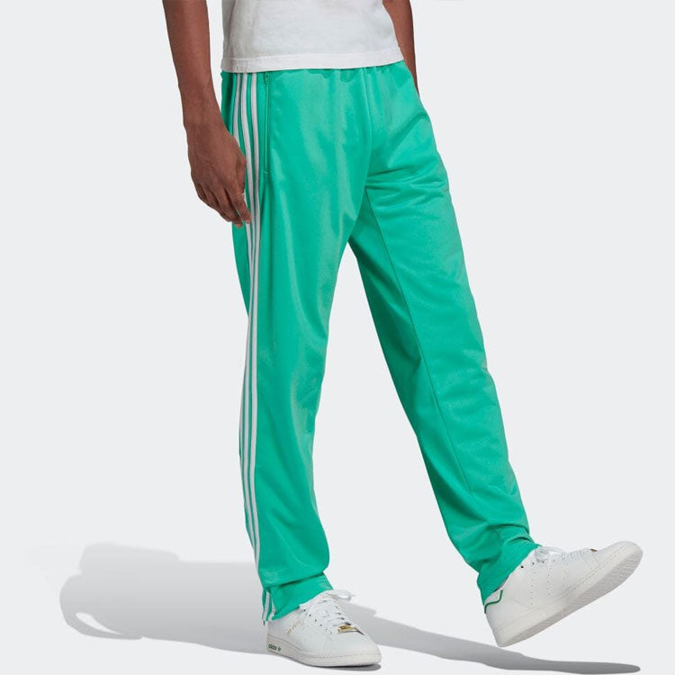Men's adidas originals Solid Color Stripe Casual Sports Pants/Trousers/Joggers Japanese Version Green HB9385