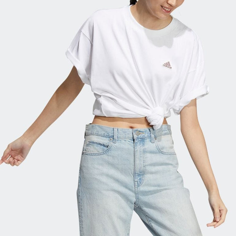 (WMNS) adidas Word T-Shirt Asia Sizing 'White' IA5249