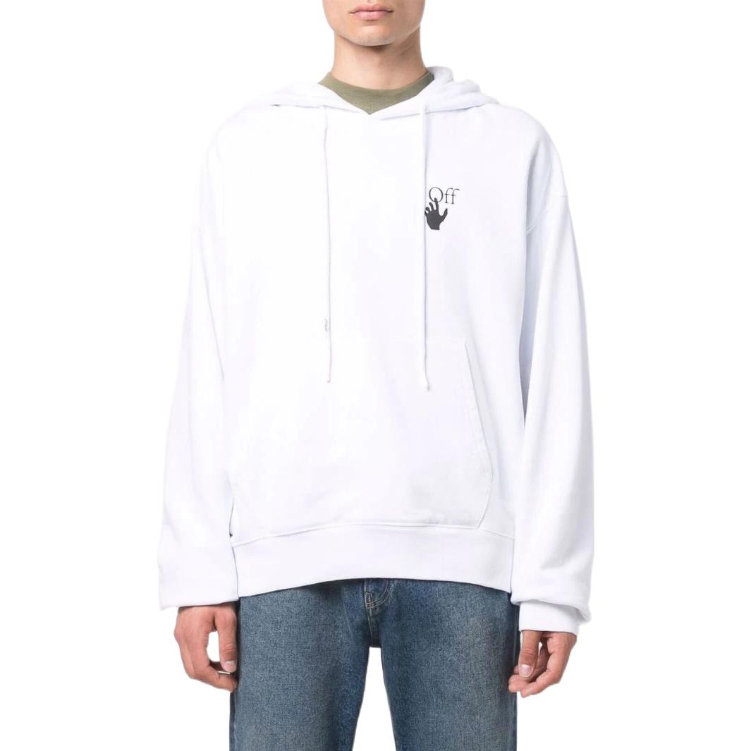 Men's Off-White SS22 Solid Color Printing Long Sleeves Version White OMBB037F21FLE00901840184