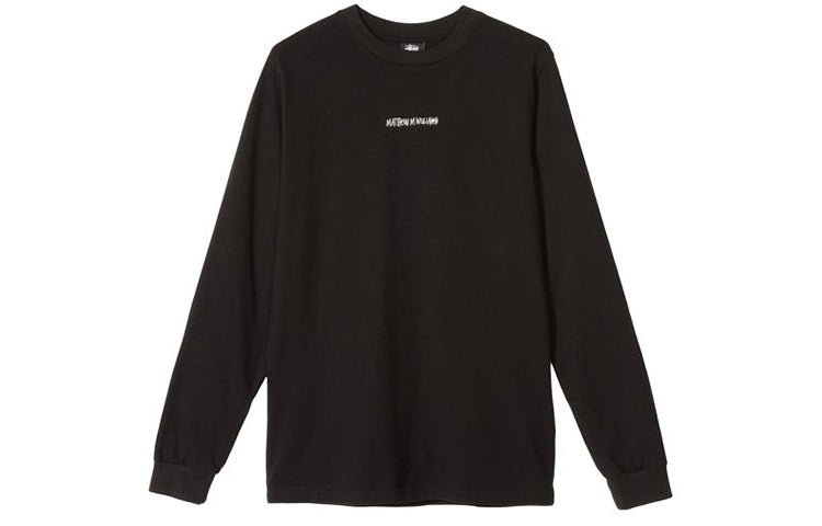 Stussy x MMW LS TEE Printing logo Long Sleeves Unisex Black 314065