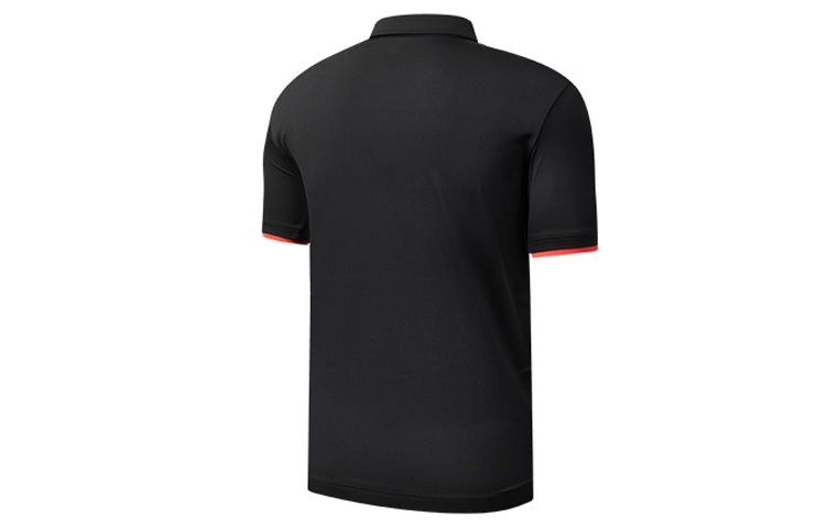 FILA Double Layer Contrasting Colors Short Sleeve Polo Shirt Black A11M023156F-BK