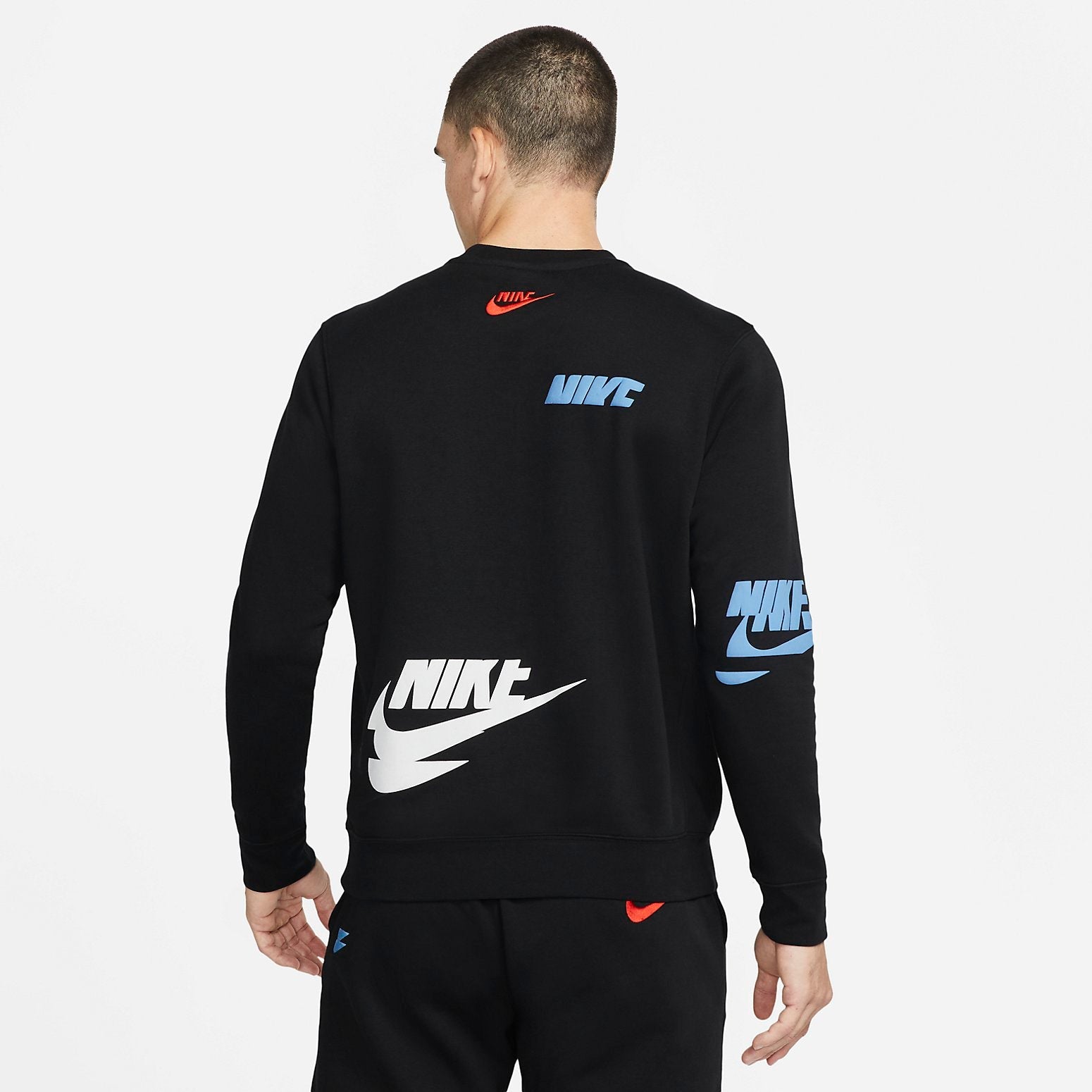 Nike Sportswear Sport Fleece Crew 'Black Blue' DM6875-010