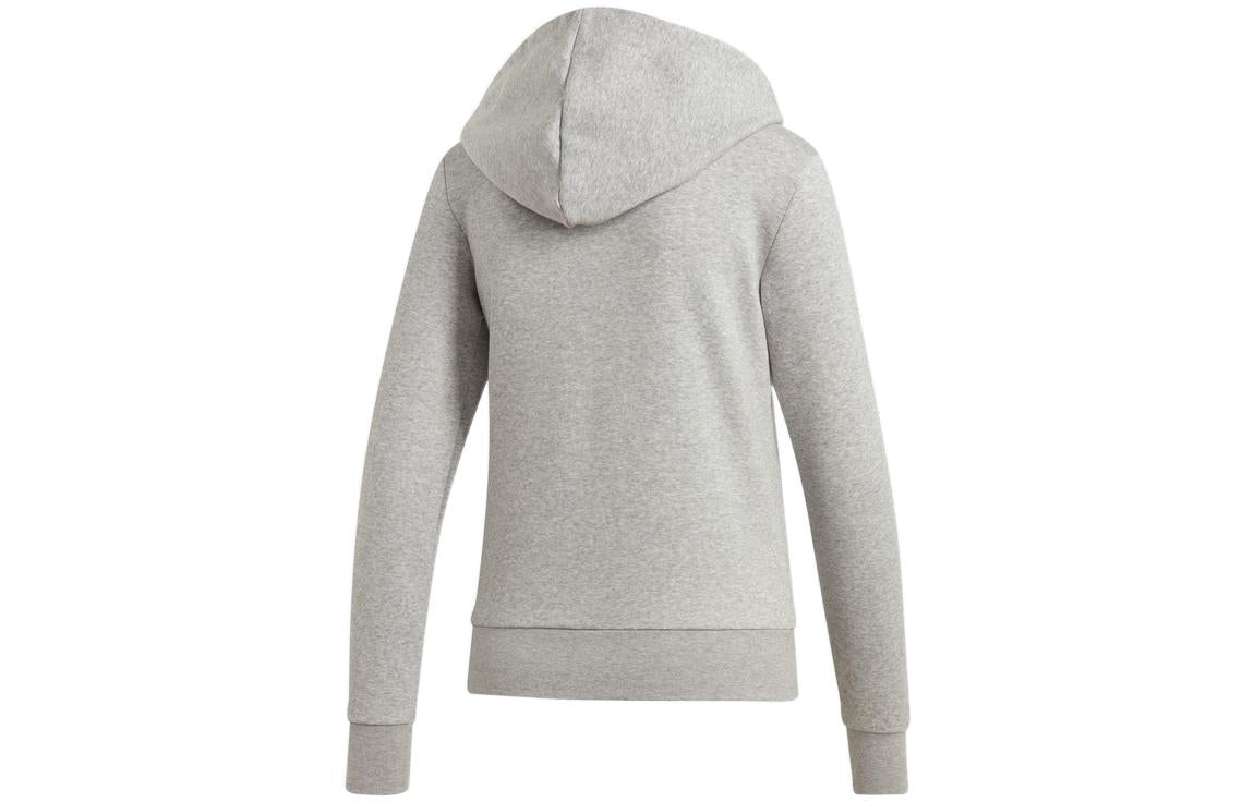 (WMNS) adidas 3-Stripes Fleece Hoodie Asia Sizing 'Grey' EI0683