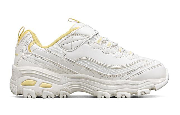 (GS) Skechers D'Lites 1.0 'White Yellow' 664180L-OFWT