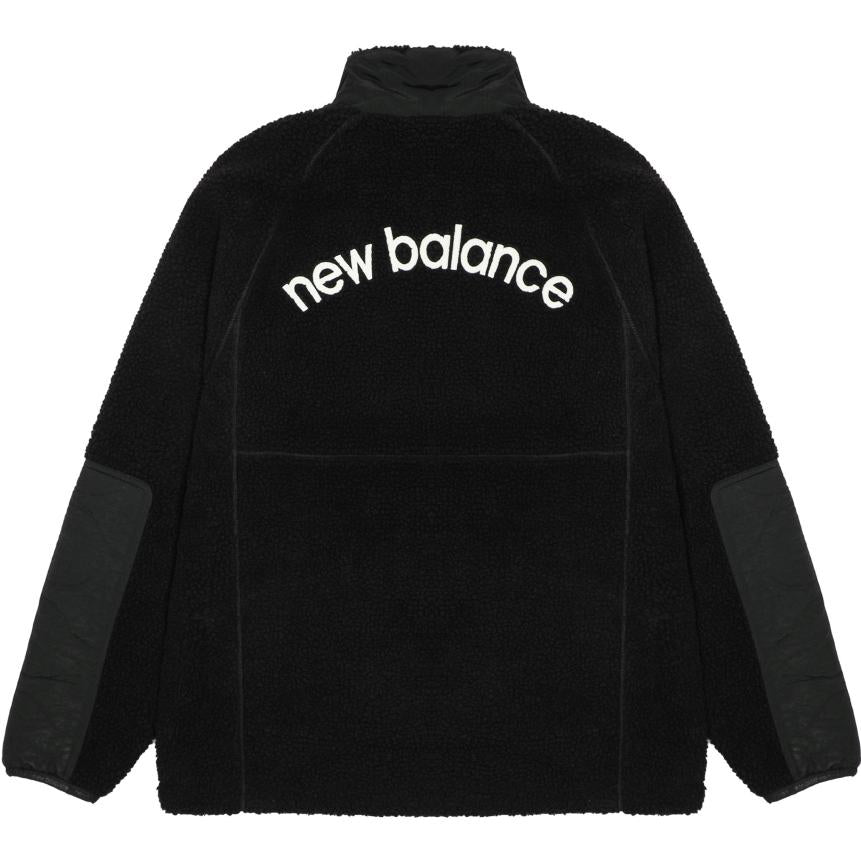 New Balance Lifestyle Cotton Warm Coat Asia Sizing 'Black White' AMJ23326-BK