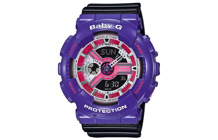 CASIO G-Shock Analog-Digital 'Purple' GA-110NC-6A+BA-110NC-6A