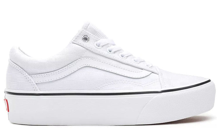 Vans Old Skool Platform 'Tonal Checkerboard - White' VN0A3B3U42B