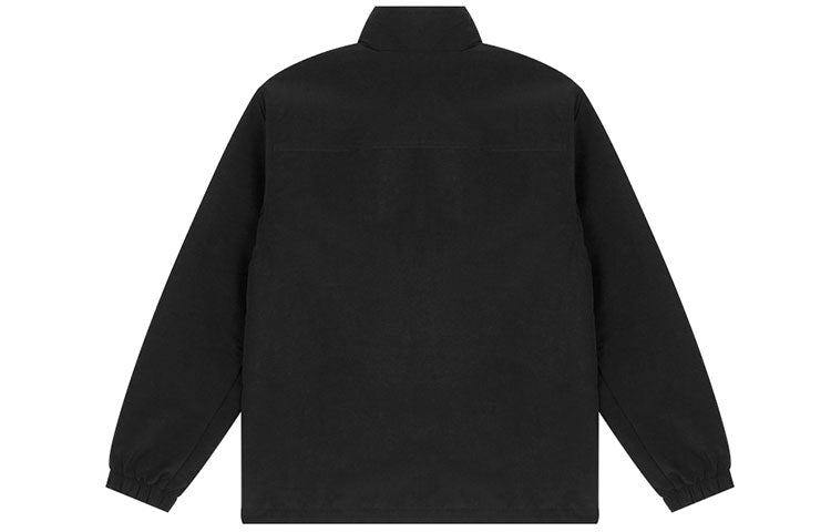 New Balance Multiple Pockets Solid Color Stand Collar Jacket Black MJ21357-BK