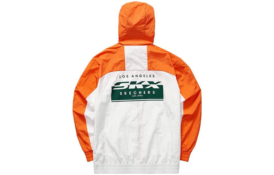 Skechers x SKX Hoodied Woven Jacket 'White Orange' L121M159-0019