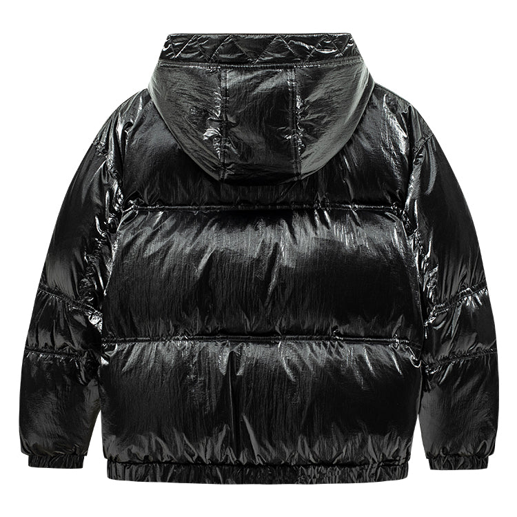 (GS) Converse Logo Short Down Jacket Asia Sizing 'Black' CV2142082GS-002
