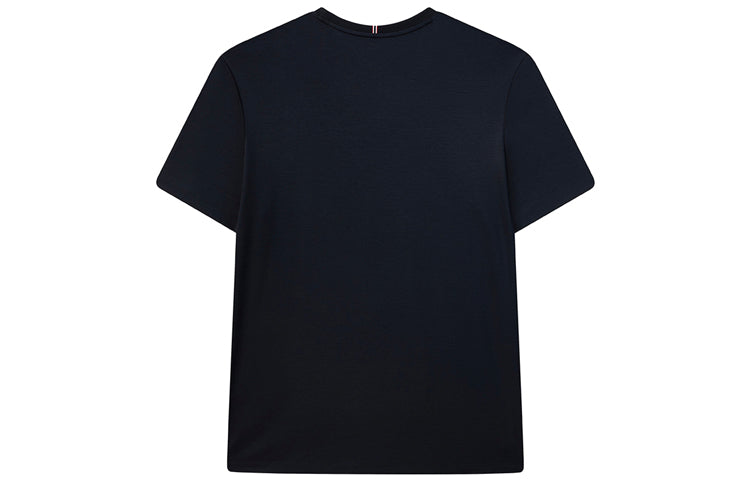 FILA Embroidered Logo Contrasting Colors Round Neck Short Sleeve Blue F11M121105F-NV