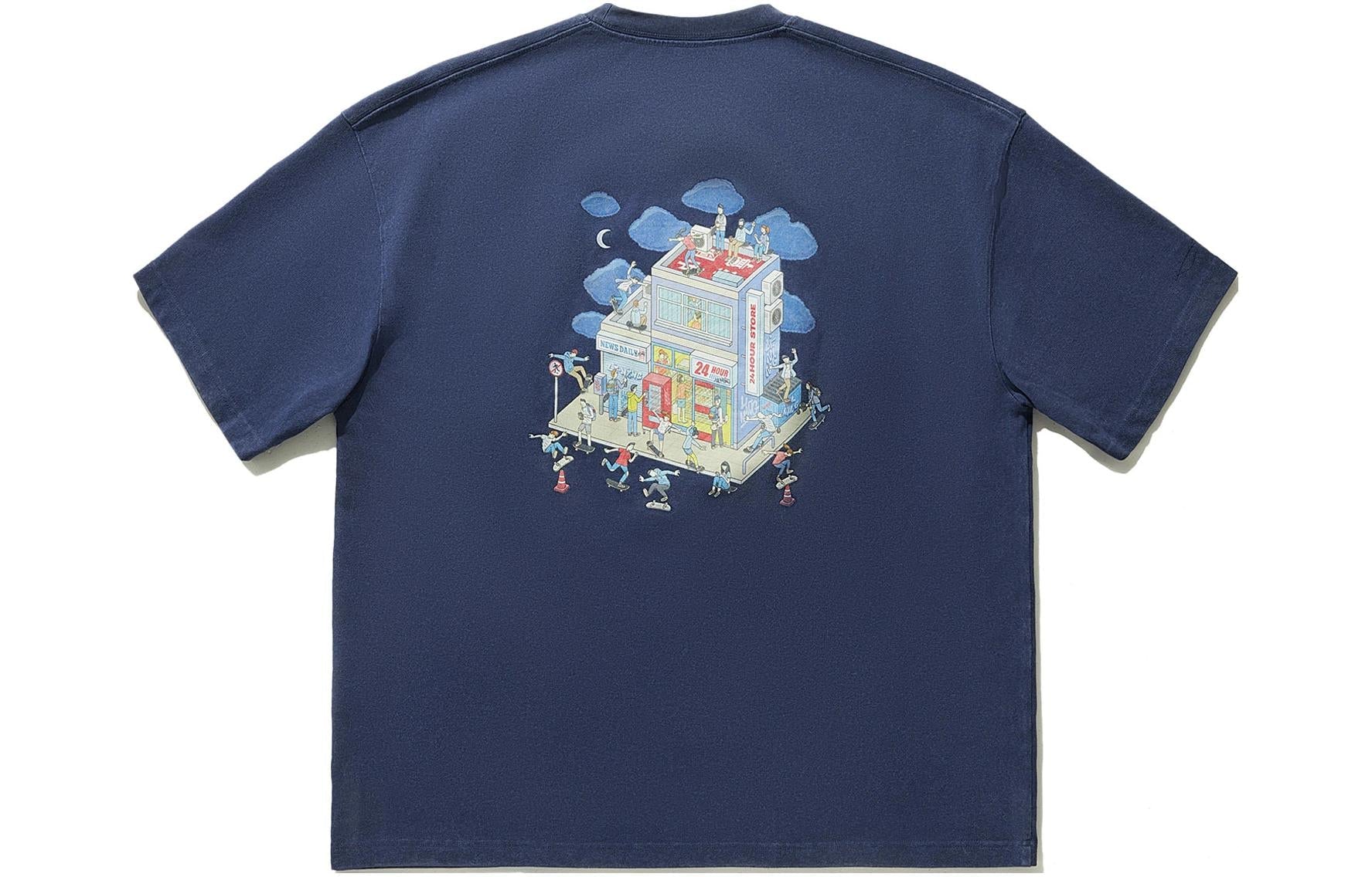 Li-Ning x Phil Hackett Graphic T-shirt 'Navy' AHSU199-4