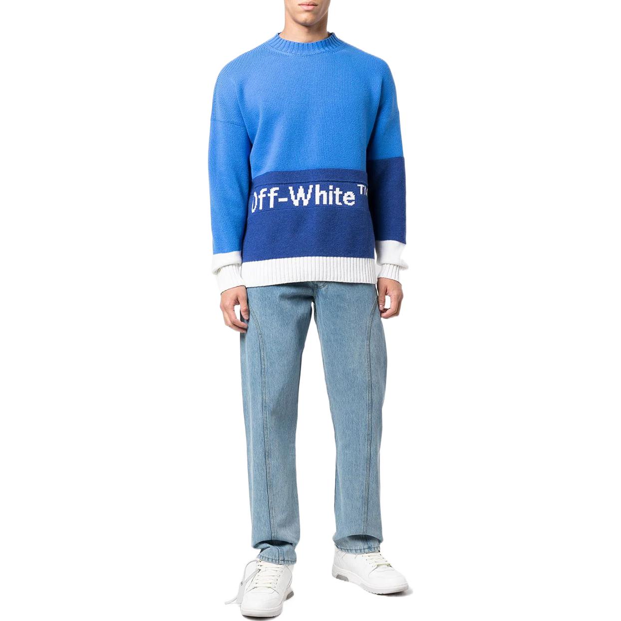 Off-White Color Block Off Crewneck OMHE048F22KNI0014501