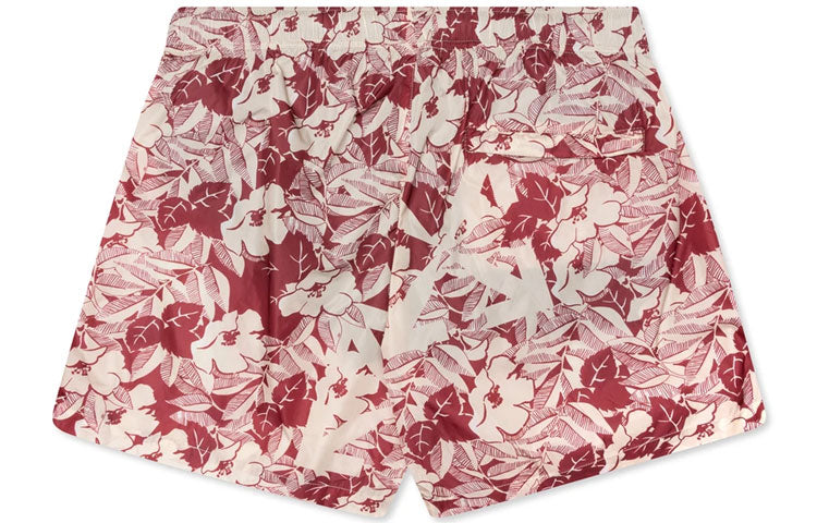 Men's Off-White Flowers Printing Red Shorts OMFA003S20G440349920
