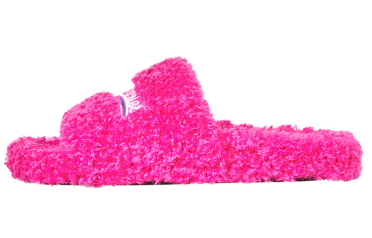(WMNS) Balenciaga Furry Slides 'Pink' 654261W2DO15096