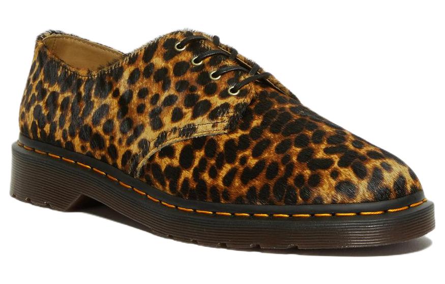 Dr. Martens 1461 Smiths Hair On Leopard Print Dress Shoes 'Brown' 27727348