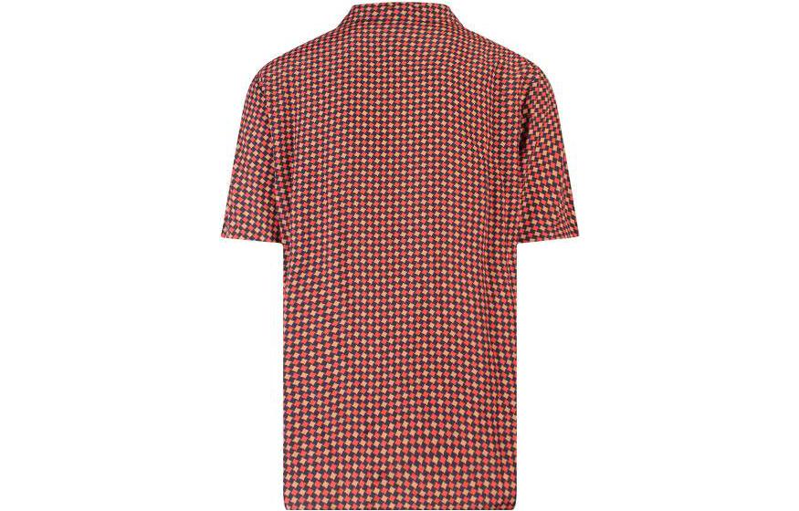Gucci Geometric Houndstooth Print Bowling Shirt 'Blue Red' 731961-ZAL6I-4956