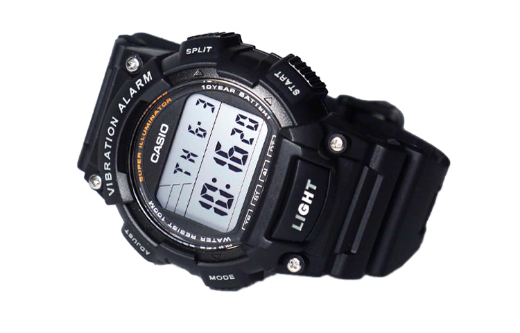 CASIO Sports Analog Waterproof Mens Black Digital W-736H-1A