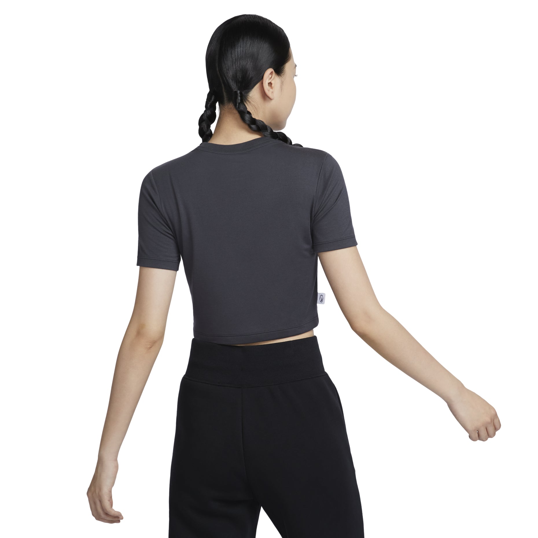 (WMNS) Nike Sportswear Slim Crop T-shirt Asia Sizing 'Anthracite' HF7396-060