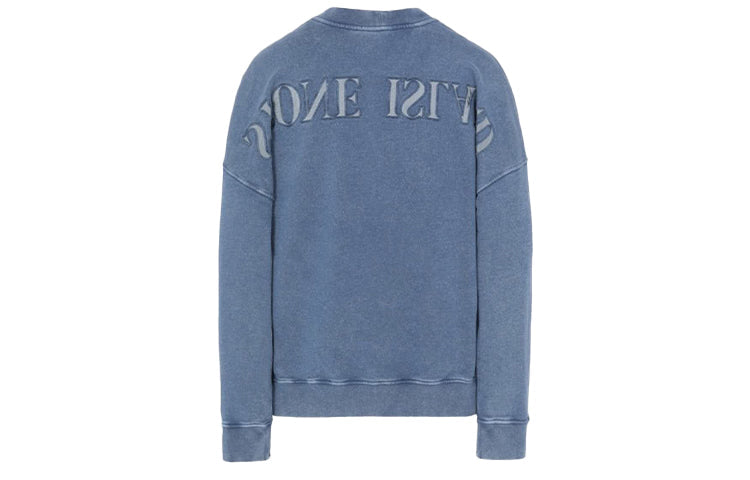 Men's STONE ISLAND Logo Embroidered Washed Pullover 721566254-V0028