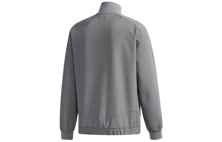 adidas neo M Ut Bmbr Jkt Casual Sports Zipper Stand Collar Long Sleeves Jacket Gray CV8988