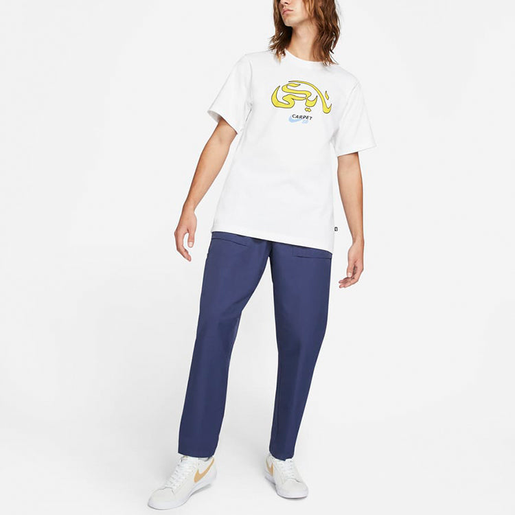 Nike SB x Carpet Company Crossover Printing Round Neck Sports Short Sleeve Asia Edition White DC0728-100