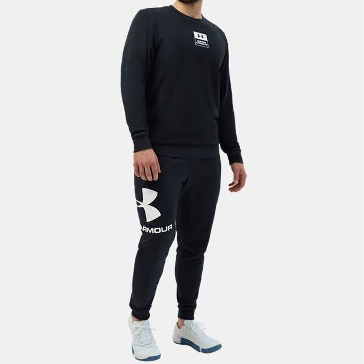 Men's Under Armour square frame Logo Training Pullover Black 1358110-001