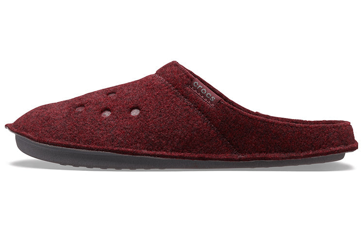 Crocs Classic Casual Thicken Stay Warm Unisex Wine Red Slippers 203600-60U