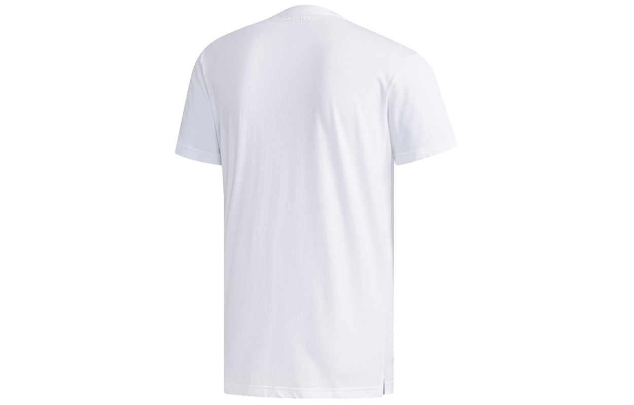 adidas neo M Cs Skt Tee 1 Skateborad Printing Knit Sports Male White FK9917
