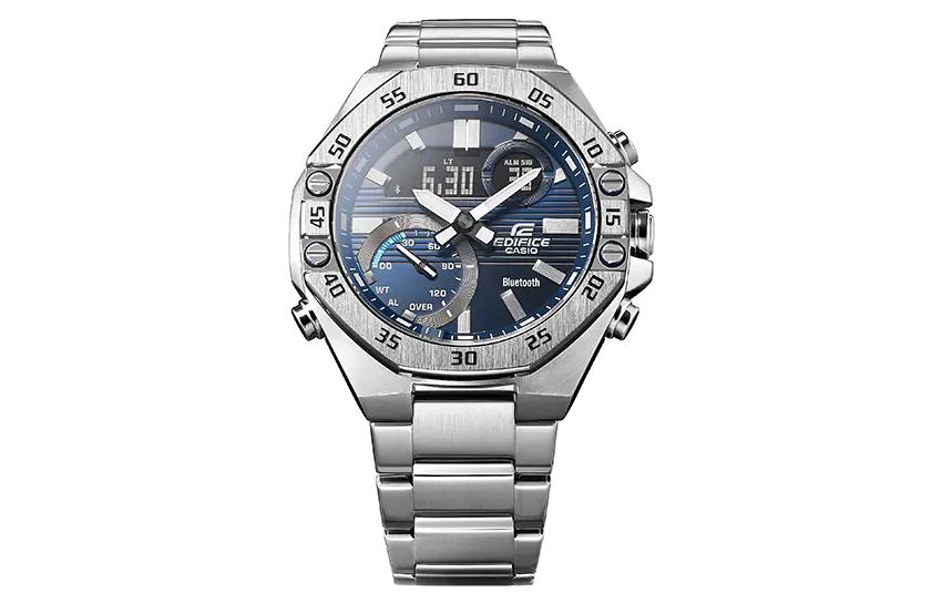 Casio Edifice Waterproof Analog-Digital Watch 'Marine Blue Silver' ECB-10D-2ADF