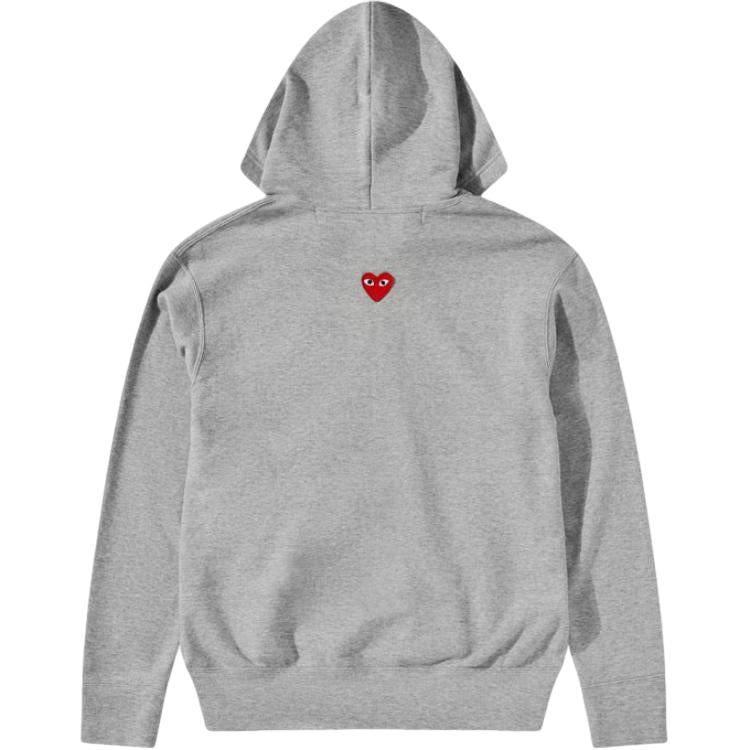 COMME des GARCONS PLAY SS25 Heart Back Emblem Hooded Zip Up 'Grey' AX-T342-051-2