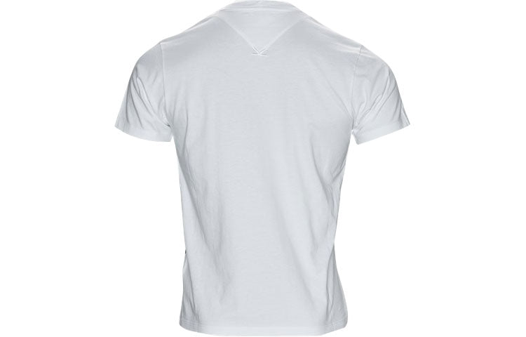 Men's KENZO Alphabet Round Neck Short Sleeve White T-Shirt 5TS0914SG-01