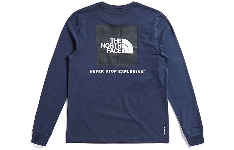 THE NORTH FACE Urban Exploration FlashDry Black Series Logo Embroidered Long Sleeve Tee Blue 46KH-H2G