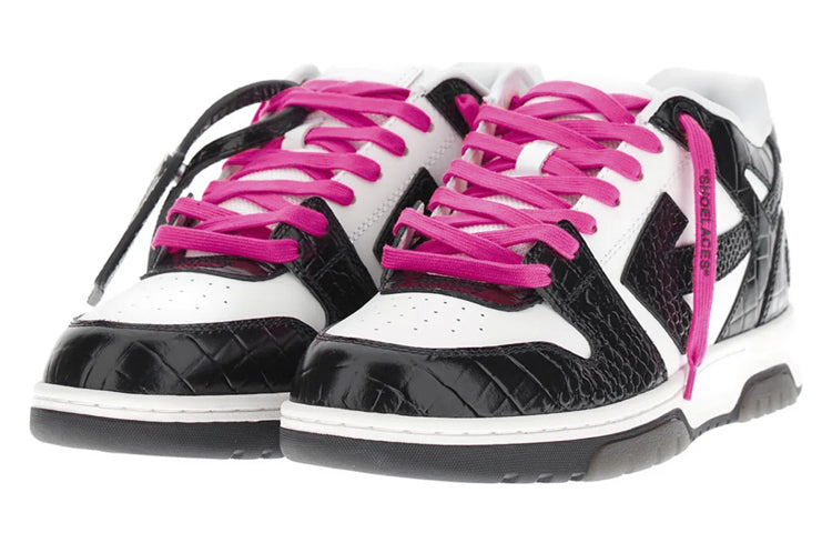 Off-White Out Of Office Low-Top Sneaker 'Black White Purple' OMIA189S23LEA0060110