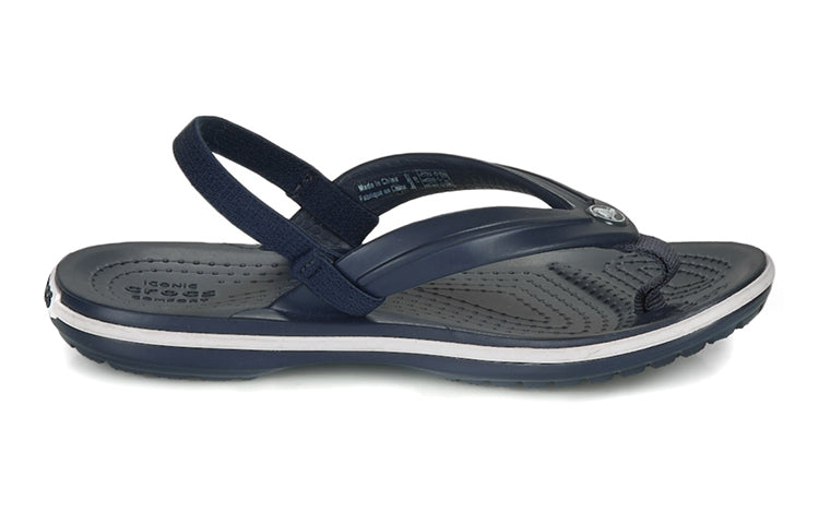 (GS) Crocs Crocband Slingback Strap Sandals 'Navy Black' 205777-410