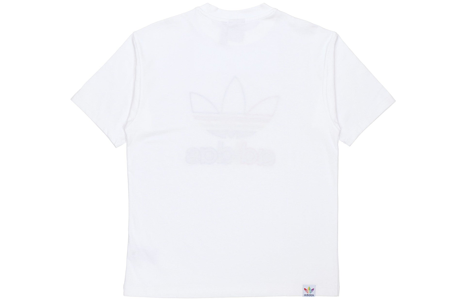 adidas originals Pride Tee Rainbow Logo Short Sleeve White FI0882
