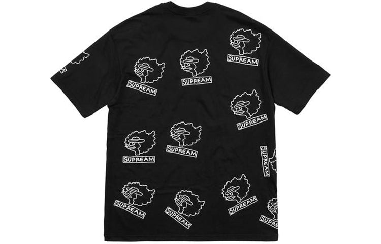 Supreme FW17 Gonz Heads Tee Black Sausage Mouth Cartoon Short Sleeve Unisex SS18-0279