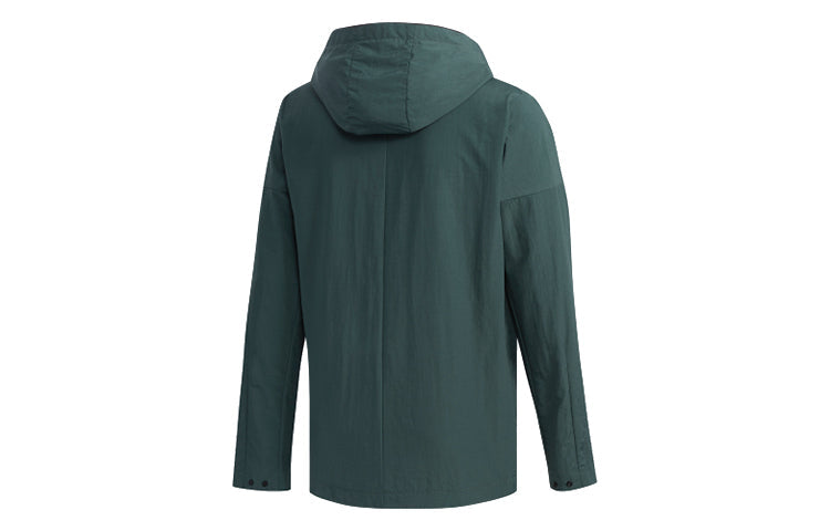 adidas Wj Wb Light Logo Woven Hooded Jacket Green DY8758