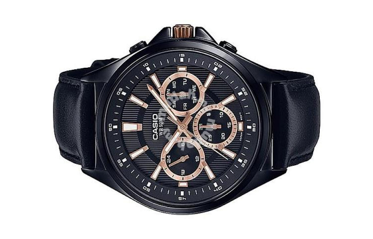 Casio Standard Analog Watch 'Black Gold' MTP-E303BL-1A22021