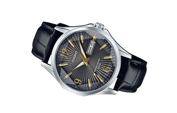 Men's CASIO STANDARD Series waterproof Calendar MTP-E120LY-1A Mens Black Analog MTP-E120LY-1A2021