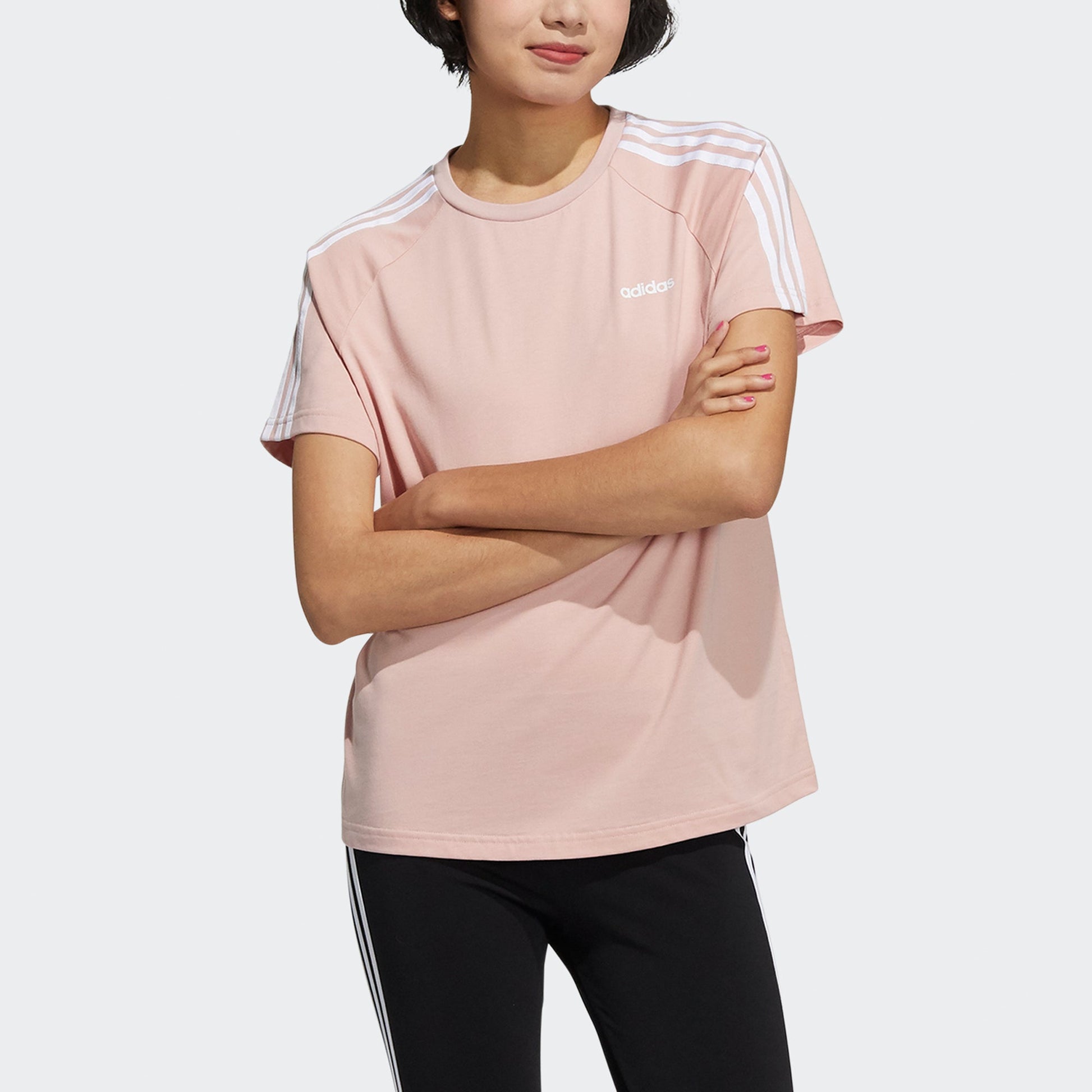 (WMNS) adidas neo Esntl3s Tee Casual Sports Breathable Short Sleeve Pink Red H65455