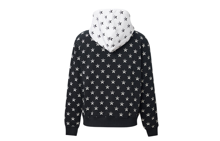(WMNS) Converse Printing Casual Sports Hoodie Black 10020882-001
