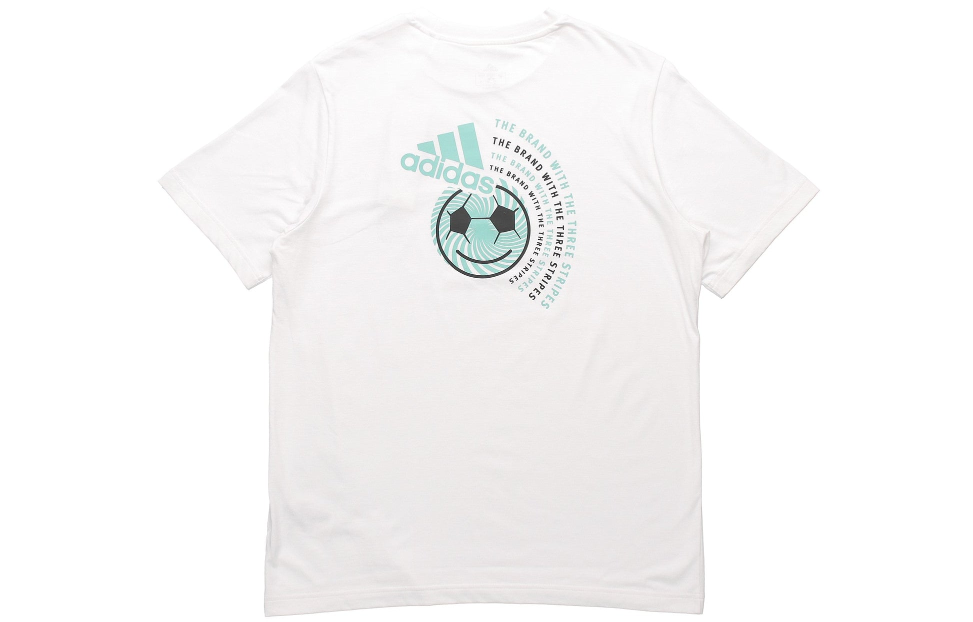 adidas Smiling Face Soccer/Football Printing Sports Short Sleeve White GL3488