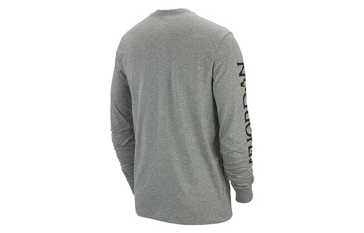 Air Jordan Casual Sports Round Neck Pullover Long Sleeves Gray AT8897-091